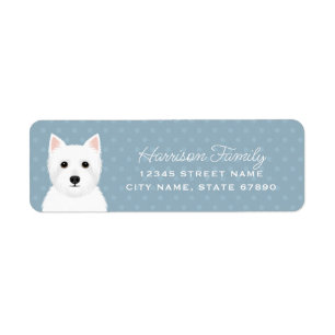 West Highland White Terrier Adresse de retour Étiq