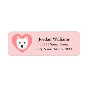 West Highland White Terrier Adresse de retour Étiq