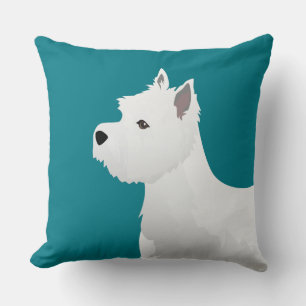 West Highland White Terrier Basic Breed Design Throw Pillow