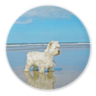 West Highland White Terrier Ceramic Knob