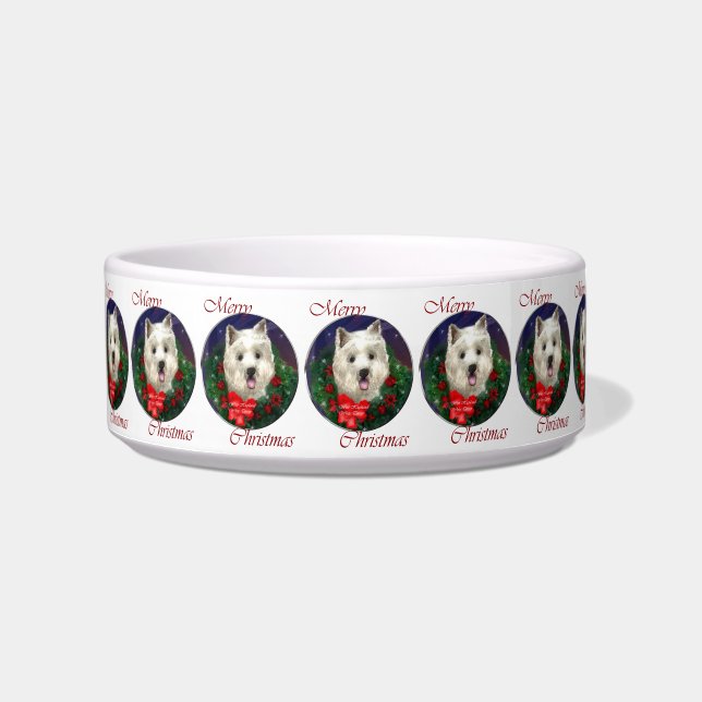 West Highland White Terrier Christmas  Bowl (Front)
