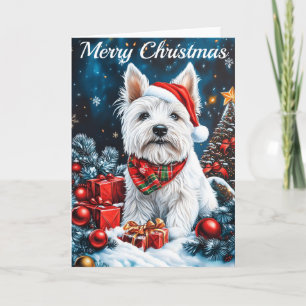 West Highland White Terrier Christmas Card
