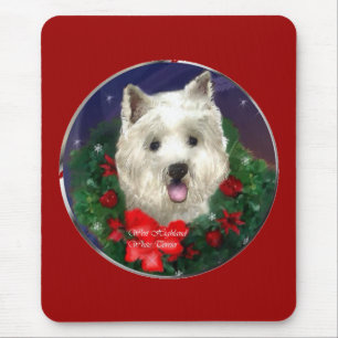 West Highland White Terrier Christmas Gifts Mouse Pad