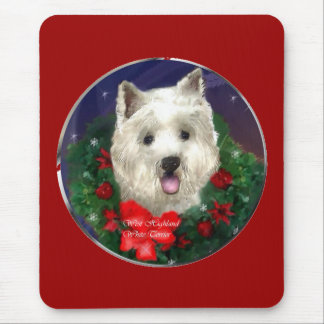 West Highland White Terrier Christmas Gifts Mouse Pad