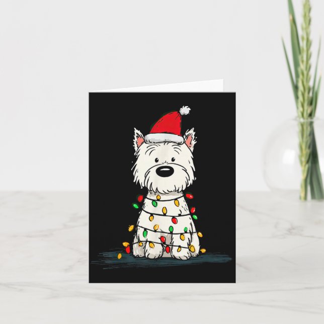 West Highland White Terrier Christmas Graphics Dog Card (Front)