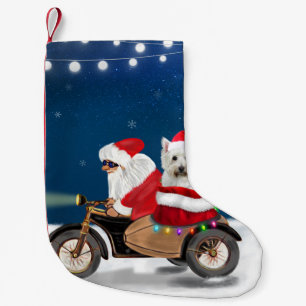 West Highland White Terrier Christmas Santa Claus Small Christmas Stocking