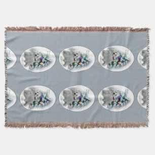 West Highland White Terrier Christmas Throw Blanket
