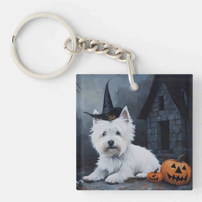 West Highland White Terrier Citrouille Halloween (Devant)