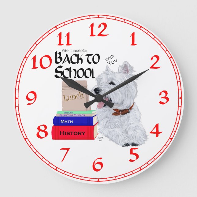 West Highland White Terrier Clock (Front)