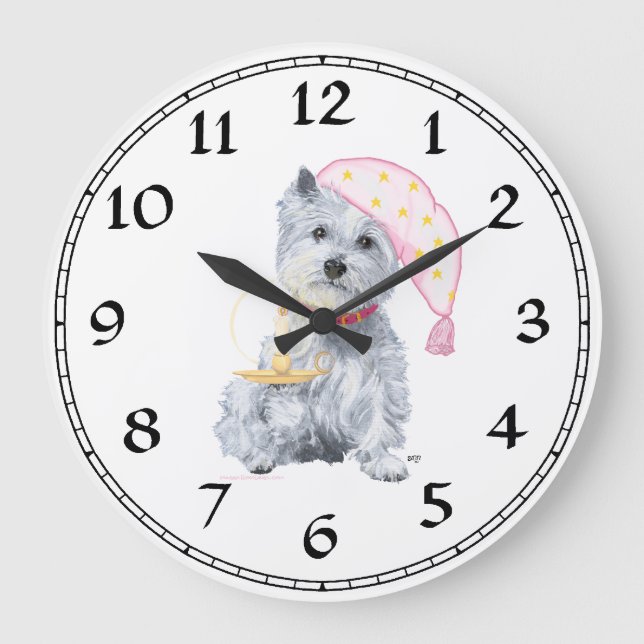 West Highland White Terrier Clock (Front)