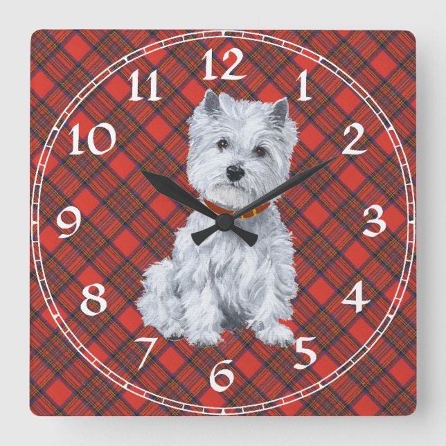 West Highland White Terrier Clock (Front)