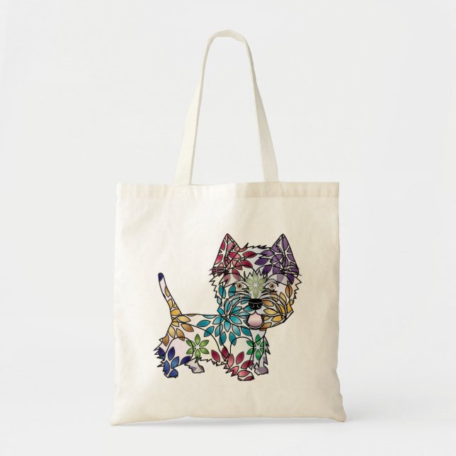 West Highland White Terrier - Coloured Tote Bag (Front)