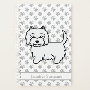 West Highland White Terrier Cute Dog & Text Planner