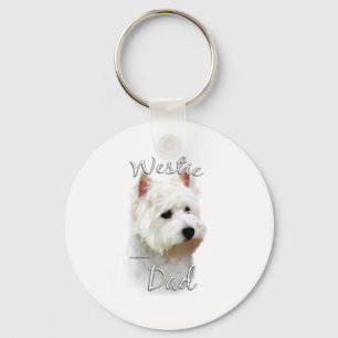 West Highland White Terrier Dad 2 Keychain