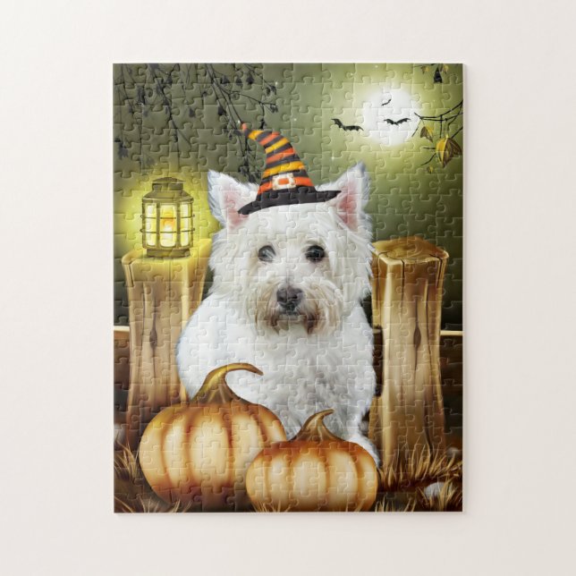 West Highland White Terrier Dog Halloween  Jigsaw Puzzle (Vertical)