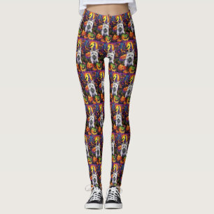 West Highland White Terrier Dog Halloween Witch Leggings