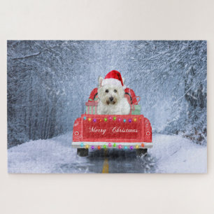 West Highland White Terrier Dog in Snow  Jigsaw Puzzle