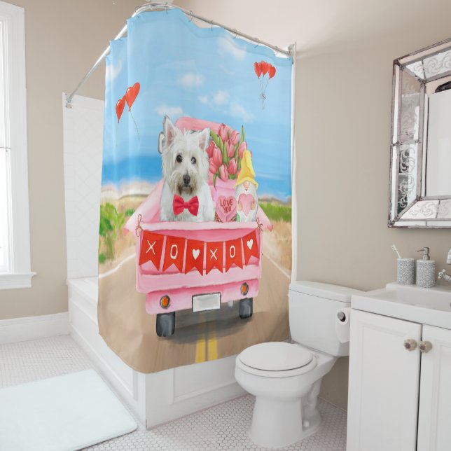 West highland white terrier Dog Valentine's Day  (In Situ)