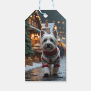 West Highland White Terrier Dogs Christmas Snow  Gift Tags
