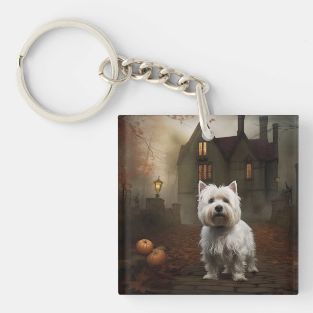 West Highland White Terrier Halloween effrayant (Devant)