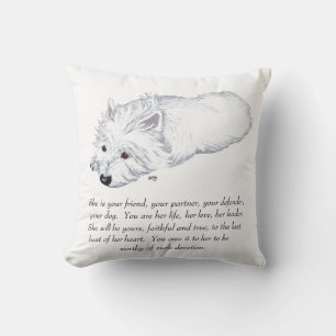 West Highland White Terrier Keepsake Throw Pillow