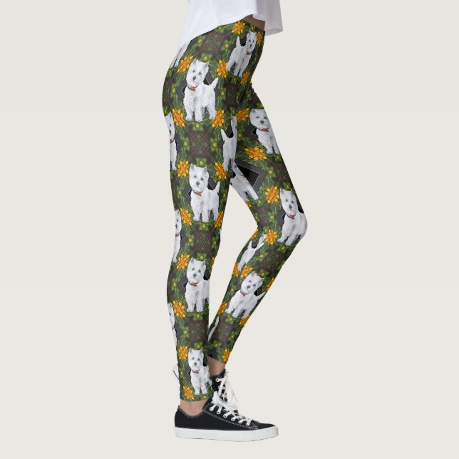 West Highland White Terrier Leggings (Right)