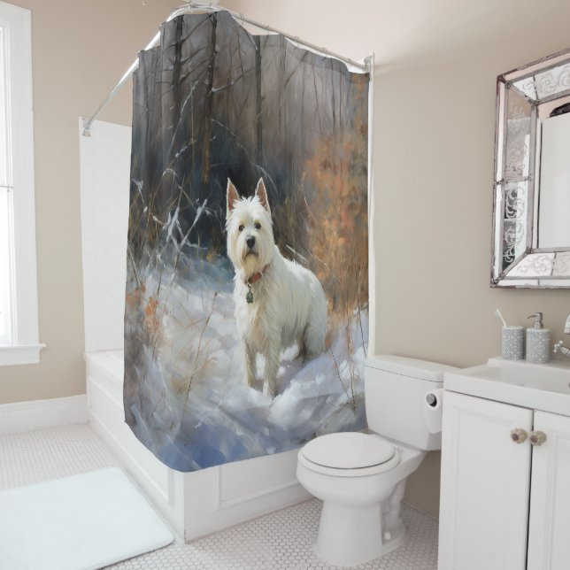 West Highland White Terrier Let It Snow Christmas (In Situ)