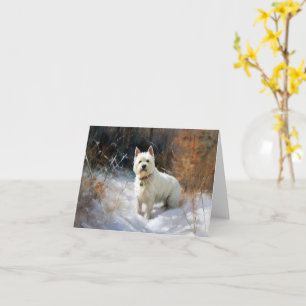 West Highland White Terrier Let It Snow Christmas Card