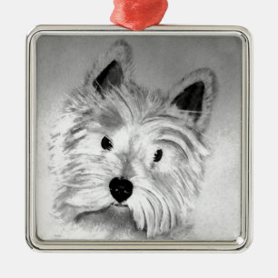 West Highland White Terrier Metal Ornament