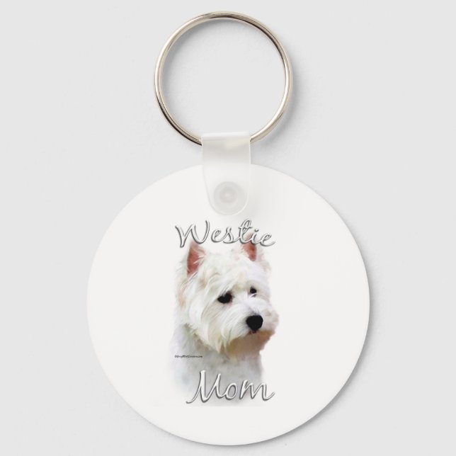 West Highland White Terrier Mom 2 Keychain (Front)