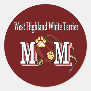 West Highland White Terrier Mom Gifts Classic Round Sticker