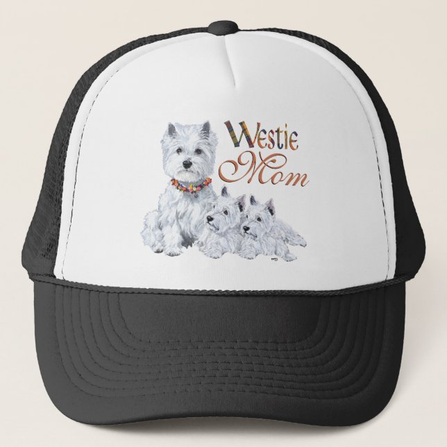 West Highland White Terrier Mom & Pups Trucker Hat (Front)