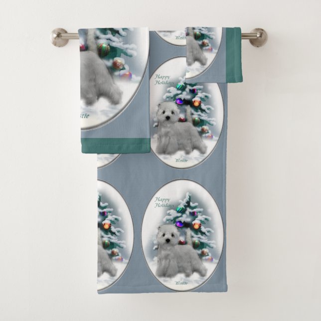 West Highland White Terrier Noël (En situation)