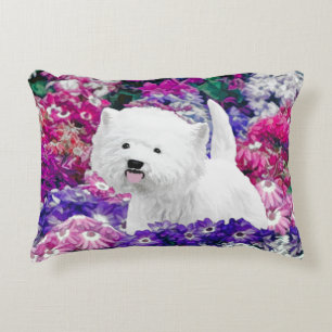 West Highland White Terrier Painting Dog Art Accent Pillow