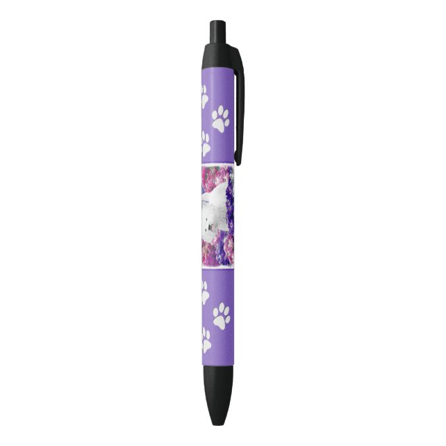 West Highland White Terrier Painting Dog Art Black Ink Pen (Bottom (Vertical))