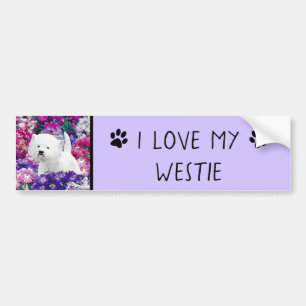 West Highland White Terrier Painting Dog Art Bumper Sticker