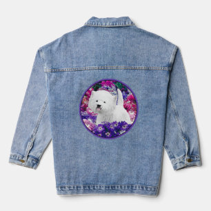West Highland White Terrier Painting Dog Art Denim Jacket