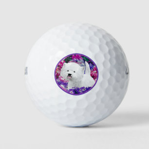 West Highland White Terrier Painting Dog Art Golf Balls