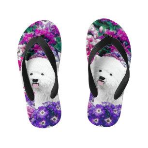 West Highland White Terrier Painting Dog Art Kid's Flip Flops