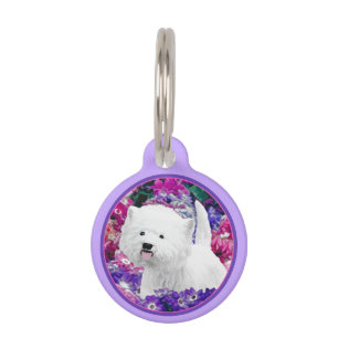 West Highland White Terrier Painting Dog Art Pet Tag