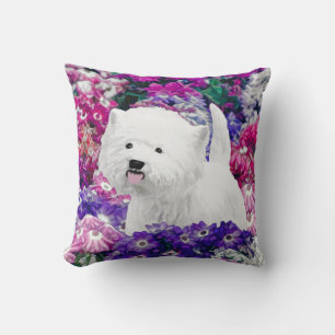 West Highland White Terrier Painting Dog Art Throw Pillow