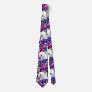 West Highland White Terrier Painting Dog Art Tie