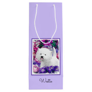 West Highland White Terrier Painting Dog Art Wine Gift Bag