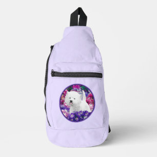West Highland White Terrier Painting Westie Dog Sling Bag