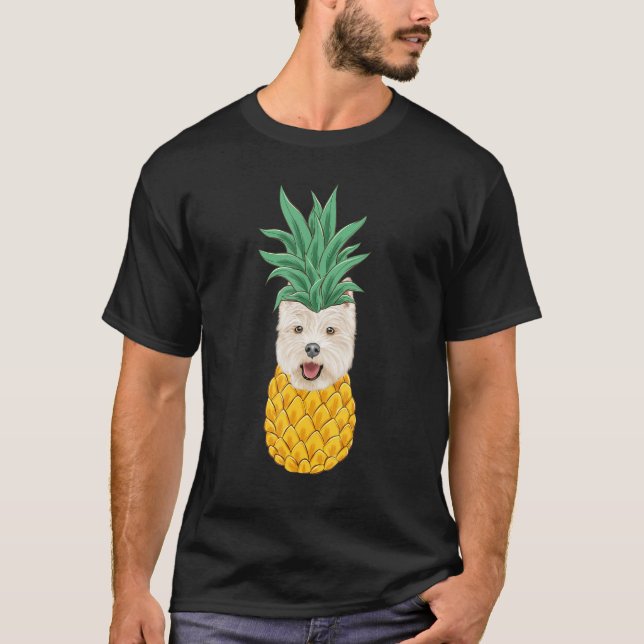 West Highland White Terrier Pineapple Dog T-Shirt (Front)