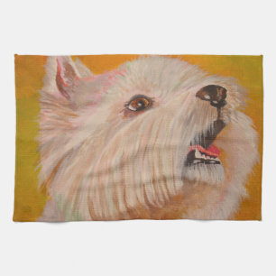 West Highland White Terrier Portrait Kitchen Towel