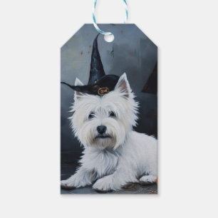 West Highland White Terrier Pumpkin Halloween  Gift Tags