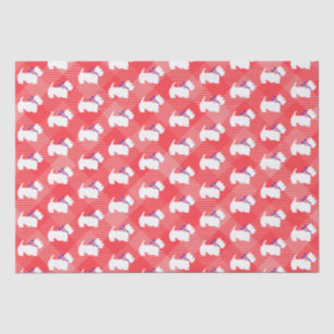 West Highland White Terrier Red Plaid Tissue Paper