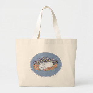 West Highland White Terrier Repose Large Tote Bag