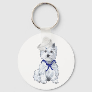 West Highland White Terrier Sailor Keychain